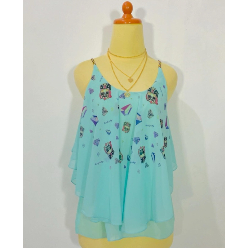Atasan Blouse blus wanita model tanktop Kutung umpak umpak inner blazer bahan siffon sifon premium w