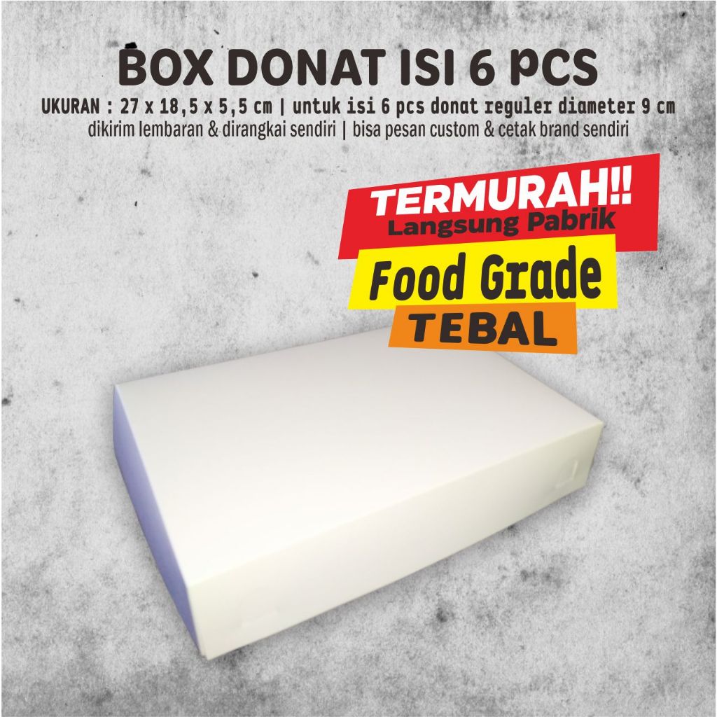 Box Donat Isi 6 Ivory Polos