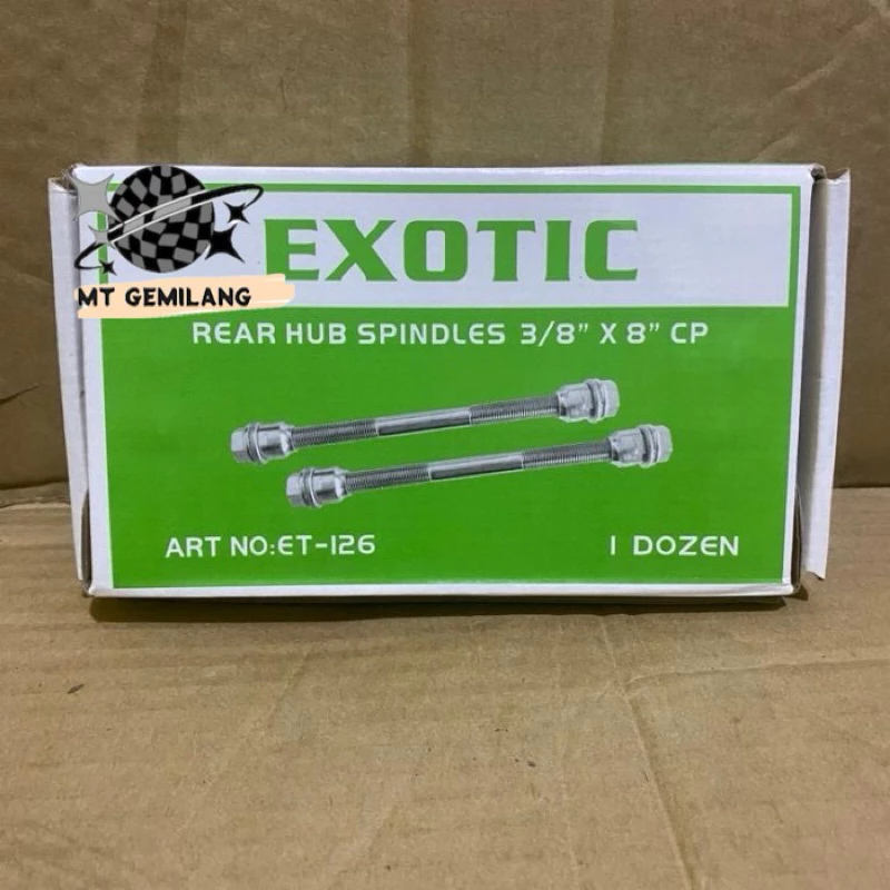 Hub As Roda Belakang Exotic Rear Spindle Sepeda Anak BMX Mini Lipat Fixie MTB 12 16 18 20 26 27.5