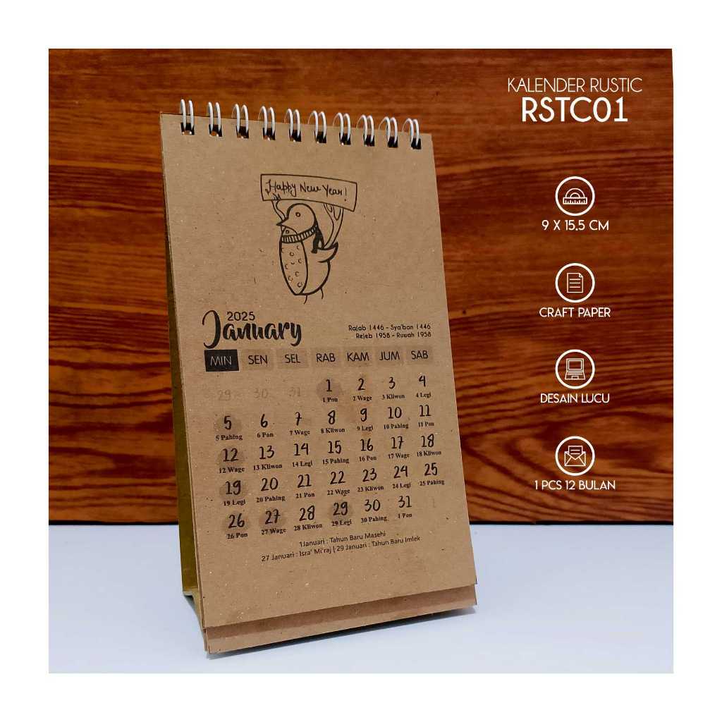 

2025 KALENDER 2025 MEJA RUSTIC MINI - KALENDER MINI - KALENDER RUSTIC - KALENDER DUDUK - KALENDER 2025 - KALENDER UNIK - MINI