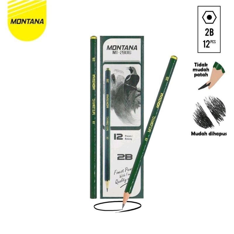 

PENSIL MONTANA PAK / PENSIL 2B / ALAT TULIS / ATK