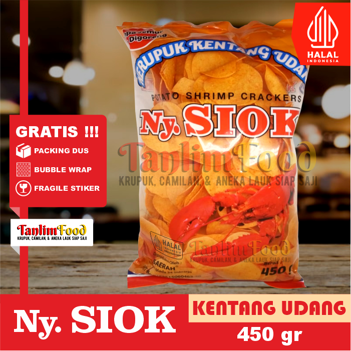 

Krupuk / Kerupuk Kentang Udang Mentah Ny. Siok 450gr - TanlimShop