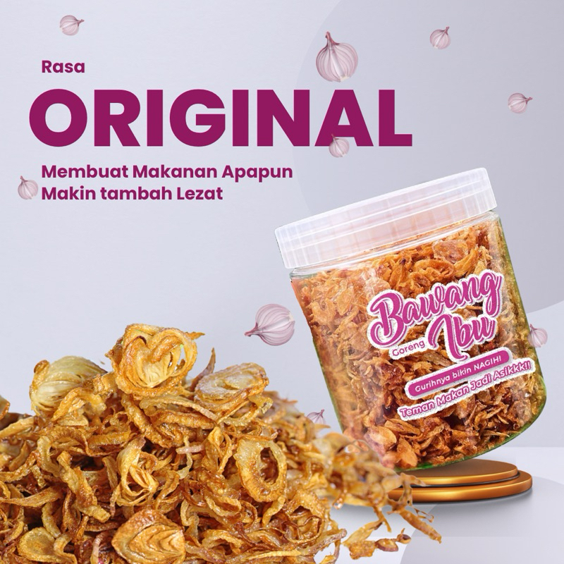 

BAWANG GORENG MURNI! PREMIUM! TOPLES KEMASAN 1000 Ml