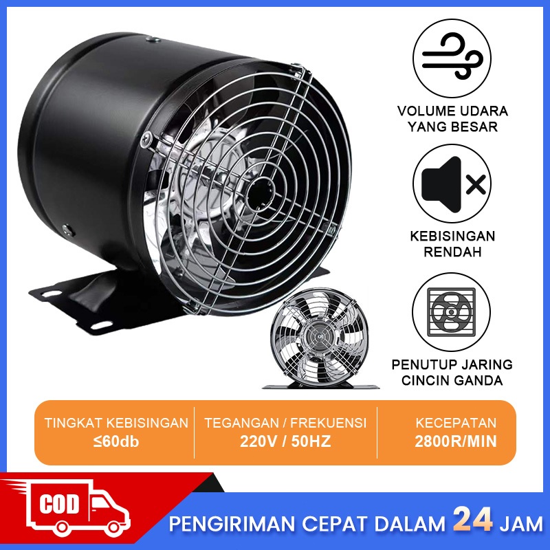 saluran Kipas angin ekstraktor 220V Kipas angin Kipas angin 4'' 6'' 8'' 10'' Exhaust Blower ventilas