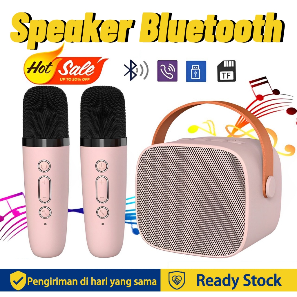 TOYA Speaker Bluetooth Mic Mini Karaoke Speaker Salon Bluetooth Bt Speaker 3D Stereo Amplifier Party