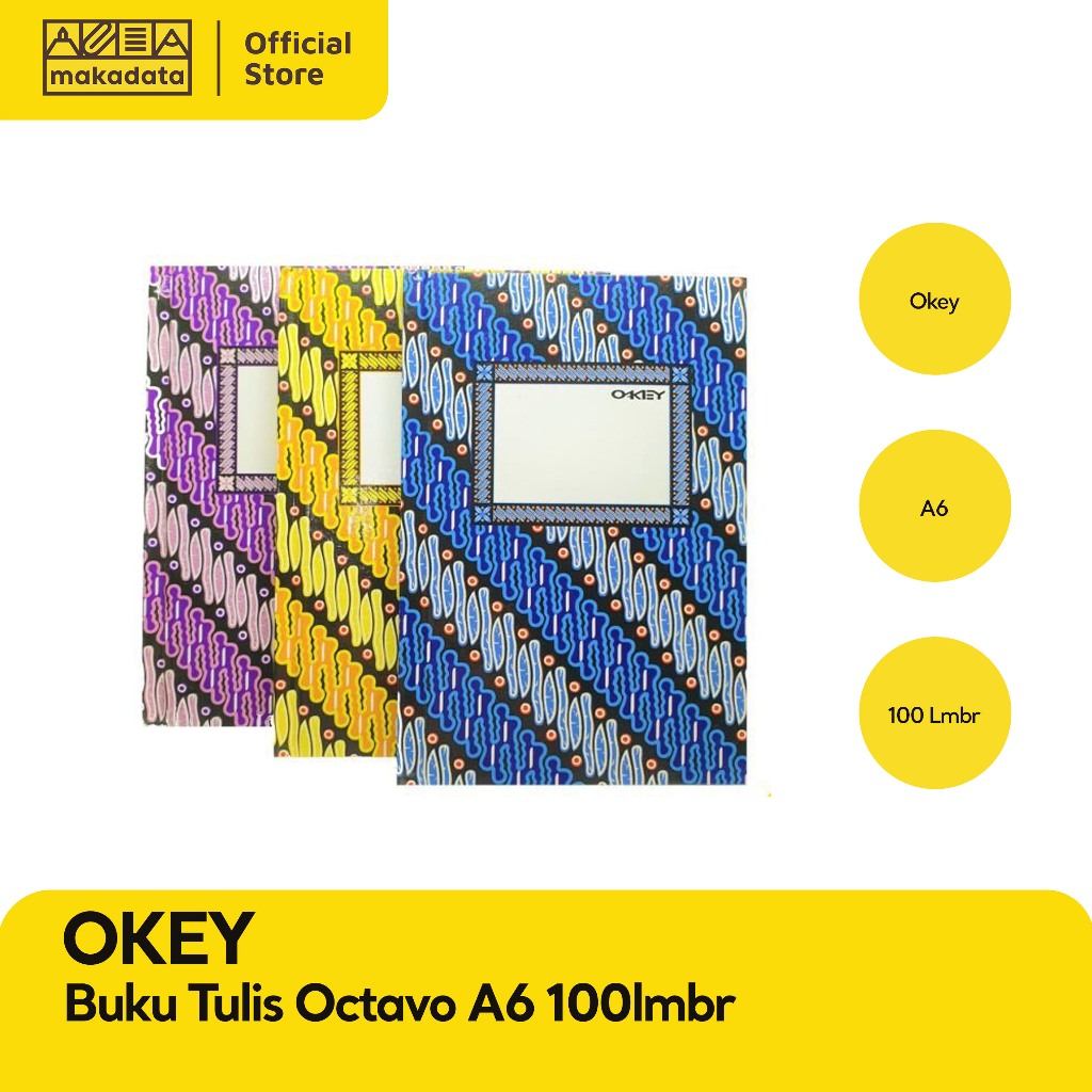 

BUKU TULIS OCTAVO A6 100 LEMBAR OKEY MURAH