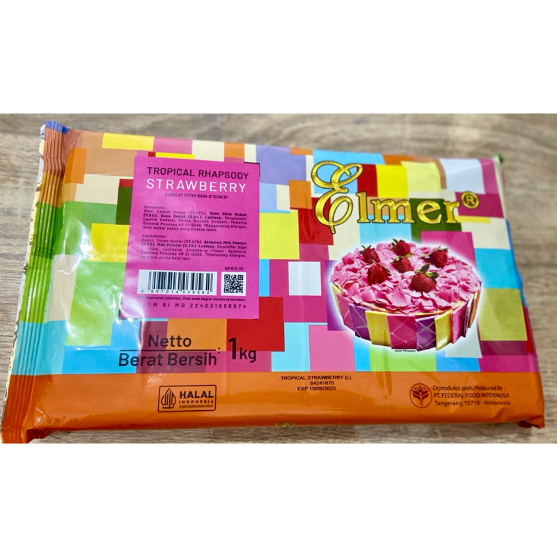 

Elmer tropical strawberry 1 kg coklat putih