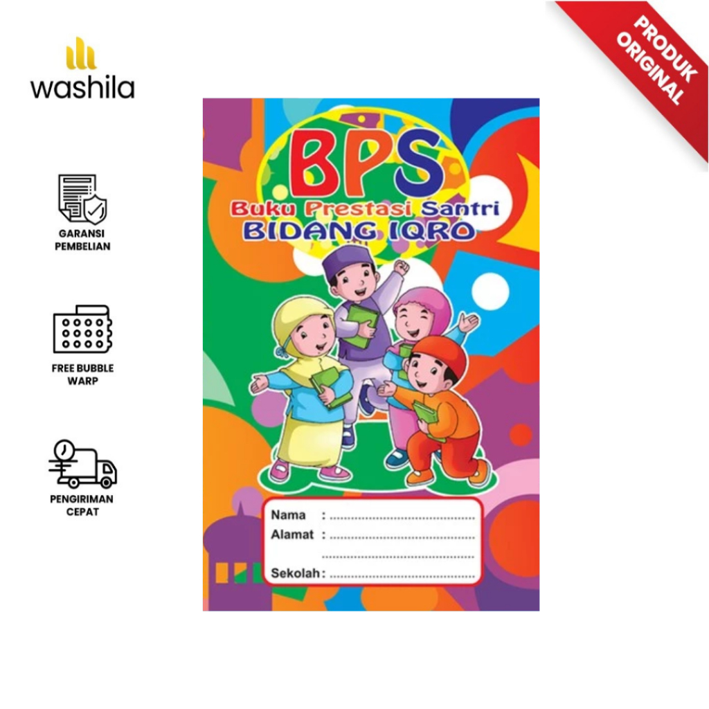 BPS IQRO / IQRA 3 | Buku Prestasi Iqro/Iqra' Mengaji Al Quran Untuk Anak Paud/TK/TKA/TPA/TKQ/TPQ/RA 