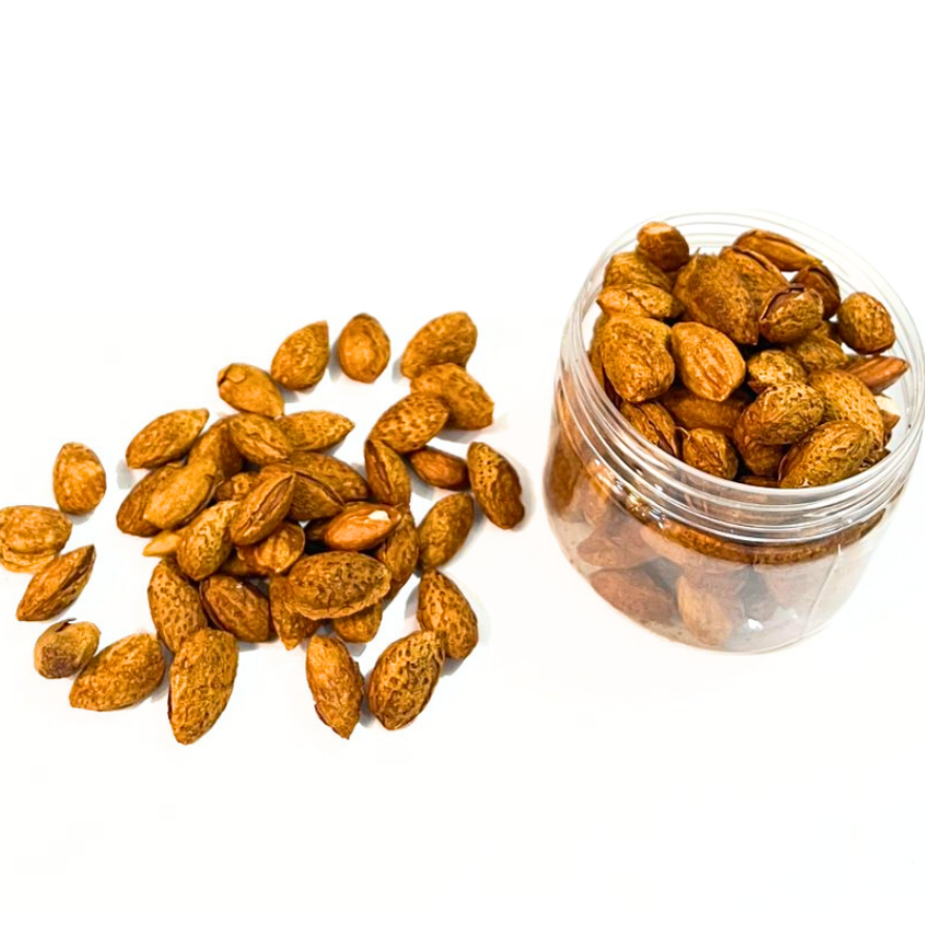 

Kacang almond panggang Roasted almond 250gr Premium Elshanum Oleh-oleh Haji dan Umroh