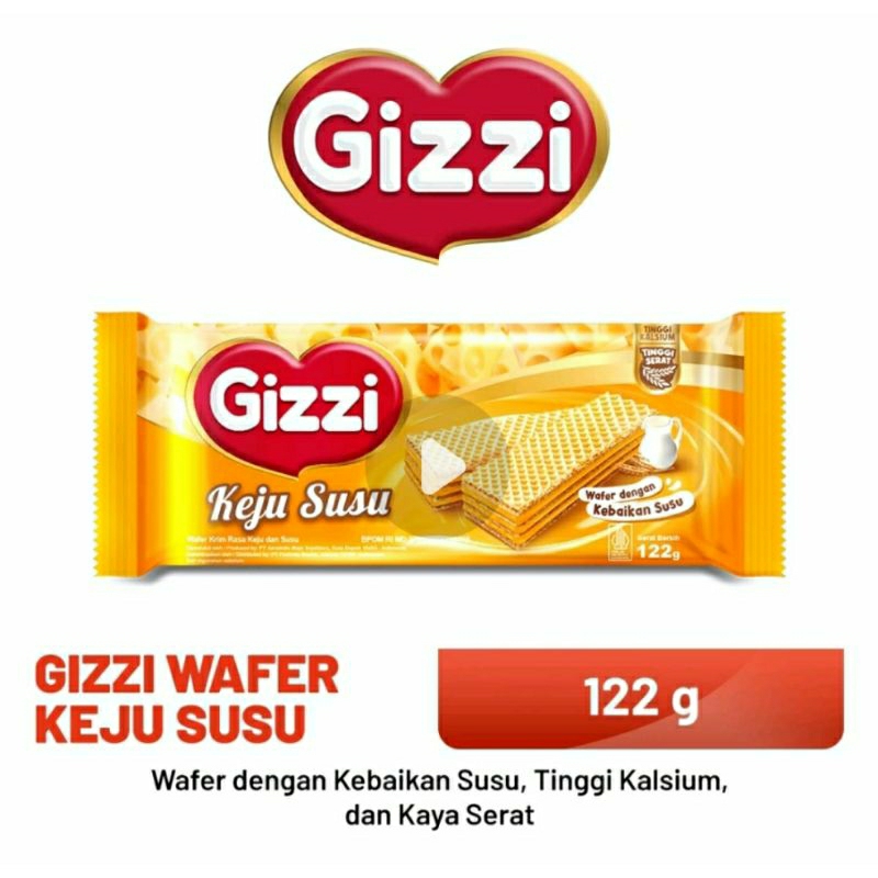 

Wafer Gizzi Keju Susu 122gr (BELI 1 GRATIS 1)