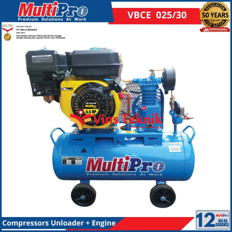 Kompresor 1/4 HP Multipro VBCE-025/30 HS-SW Kompresor Udara (Engine)