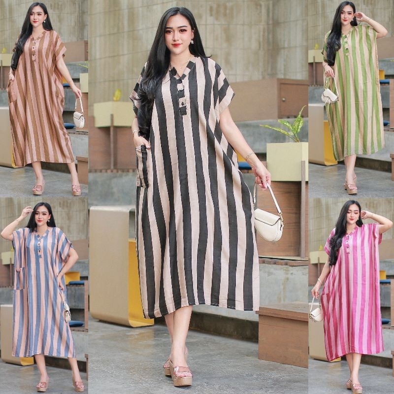 DRES JUMBO BUSUI FRIENDLY KANCING DEPAN 3 aktif daster remaja daster kekinian