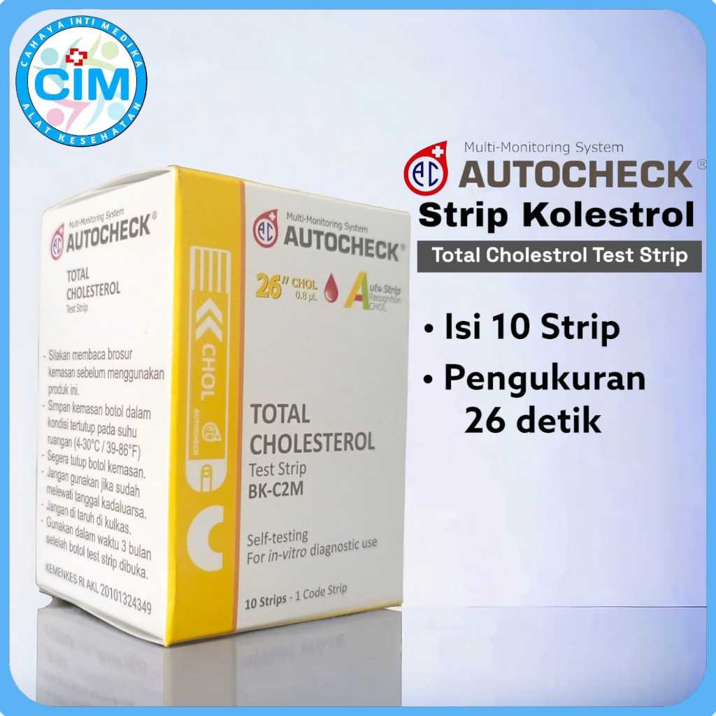 AutoCheck Cholesterol / Tes Kolesterol  - 10 Strip