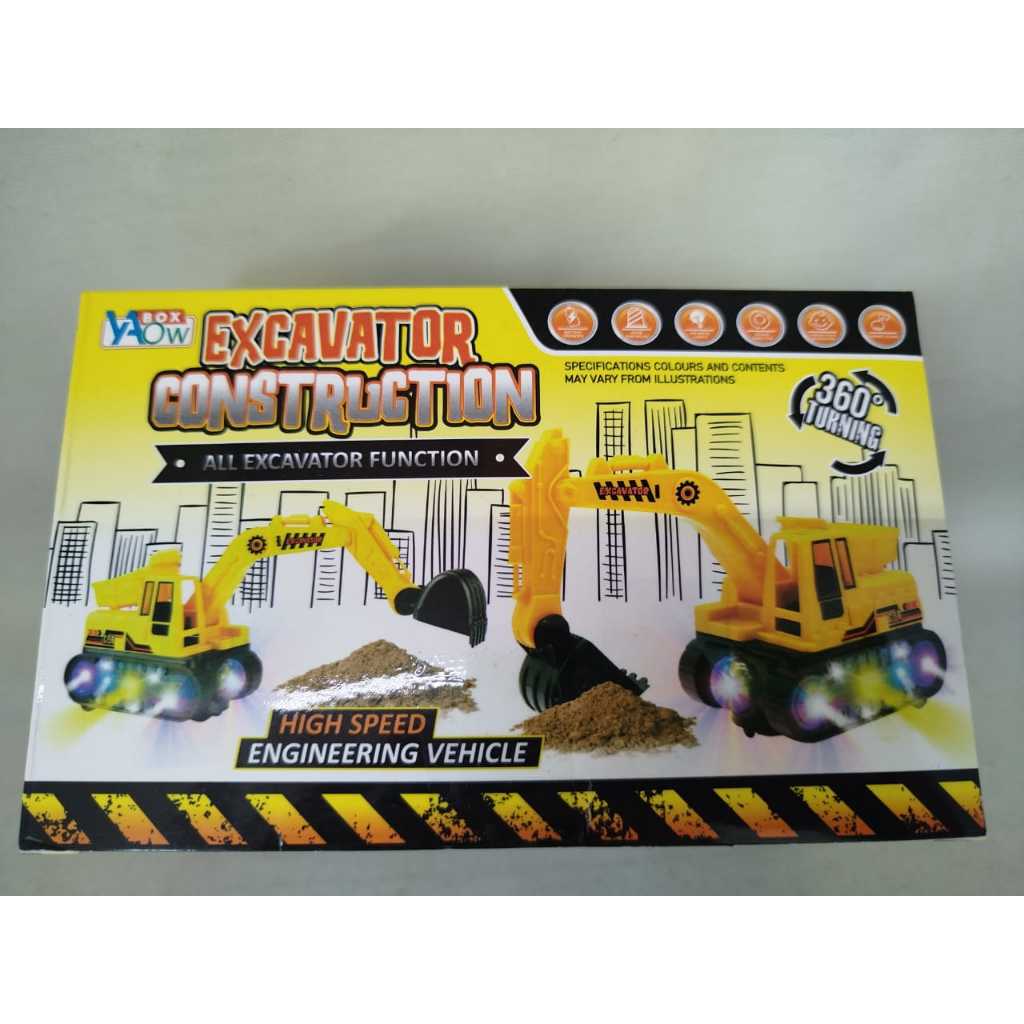 Mainan mobil bego keruk mini excavator baterai/Excavator Construction Ada lampu dan suara BP 31