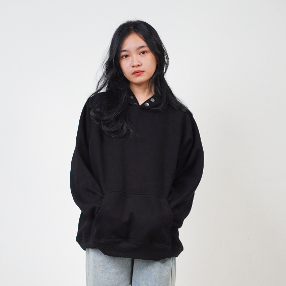 HeavyWeight Hoodie Raven Black 440 GSM