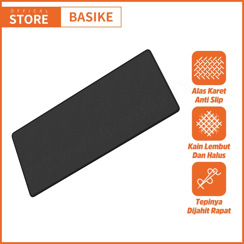BASIKE Mouse Pad Besar Gaming Anti Licin Mousepad Nyaman Soft Full Size untuk Komputer PC Laptop
