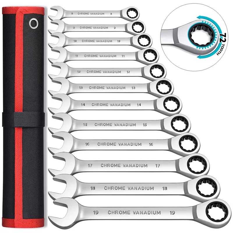 14PCS Kunci Ring Pas set kunci pas Harga murah barang berkualitas Original/Kunci Ring Pas set Tool