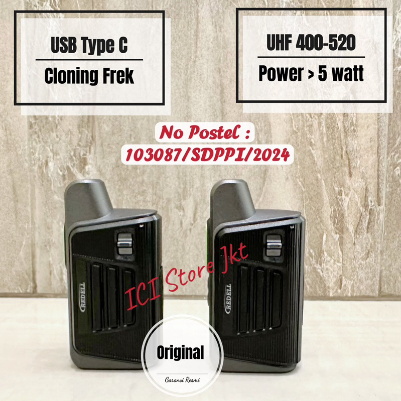 Sepasang Ht Redell R 33 / Redell R33 / HT Mini Redell Garansi dan Ijin Postel