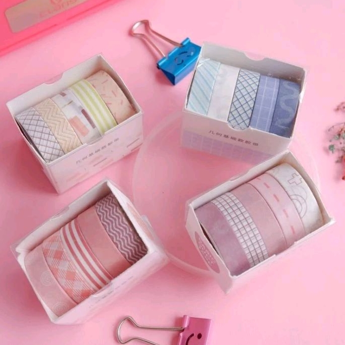 

[CRAFTIPLE] 5 pcs Washitape Maskingtape Set Pattern Series