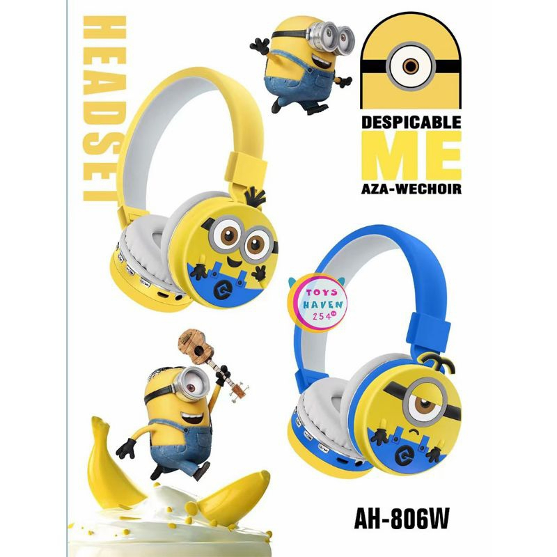 HEADPHONE BANDO BLUETOOTH / WIRELESS TYPE Headphone Character 3D HF 304 MICKEY MINNIE STICH KUROMI H