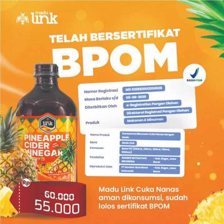 

CUKA NANAS PLUS MADU PREMIUM CIDER VINEGAR
