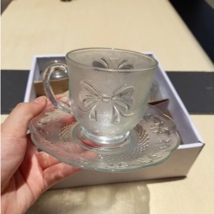 8 PCS CANGKIR FITA cangkir lucu cangkir teh cangkir motif pita cangkir teh cangkir kopi cangkir rest