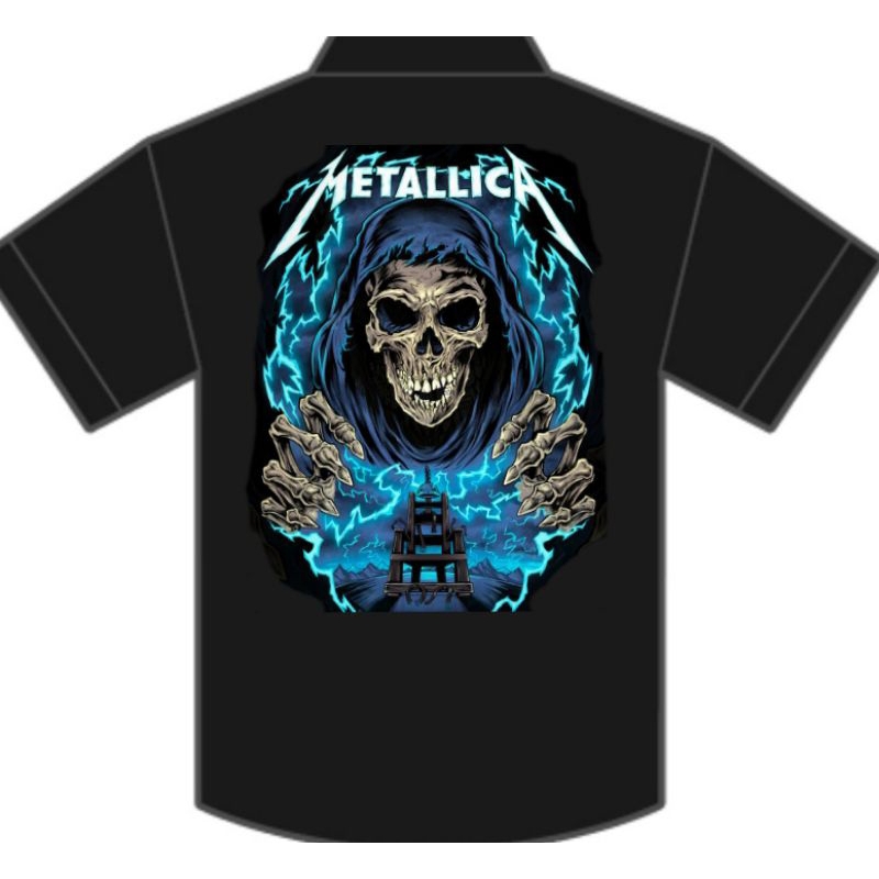 KEMEJA BAND METALLICA WORKSHIRT BLACK
