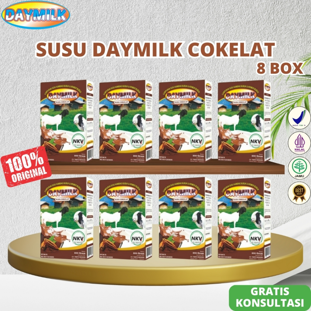 

Daymilk Cokelat 8 Box- Susu Kambing Etawa Mengatasi Sakit Lutut Nyeri Sendi Tulang Osteoporosis