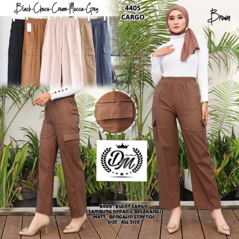Celana Kulot Cargo Wanita Import/Celana Wanita Masa Kini/Celana Wanita Import/Celana Wanita Bahan Be