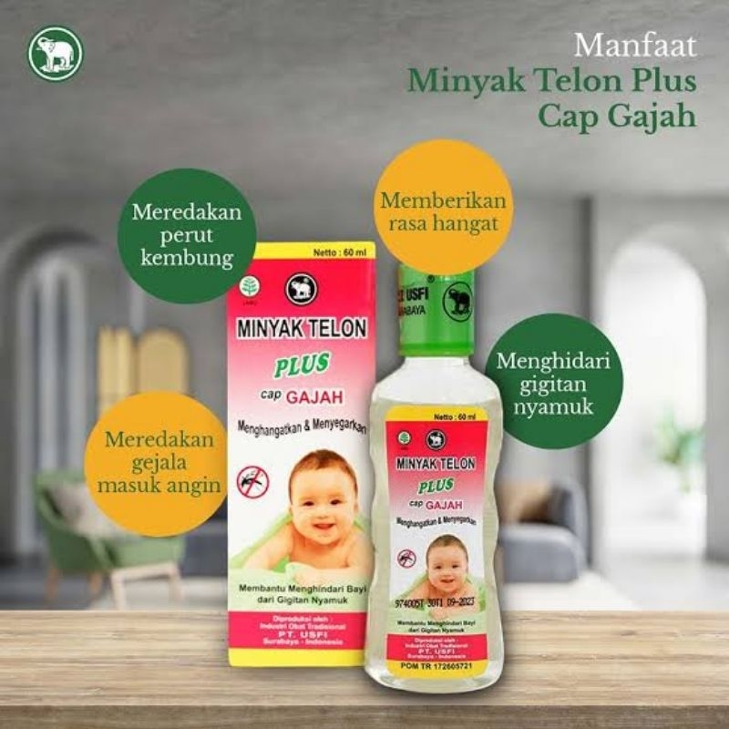 Minyak Telon Plus Cap Gajah 60ml