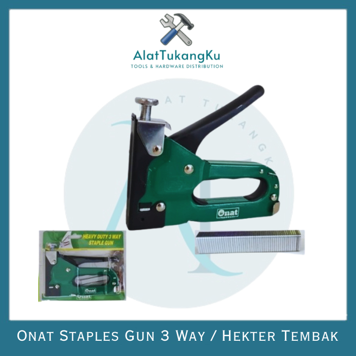 

Onat Staple Gun 3 way Staples Tembak tacker / Hekter Tembak 3 way Multifungsi