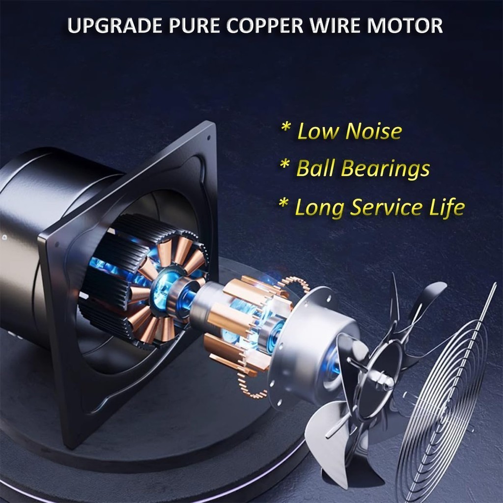 Exhaust Fan Dinding 4Inch Kipas Exhaust Ventilasi Dinding exhaust fan kamar mandi Booster Fan