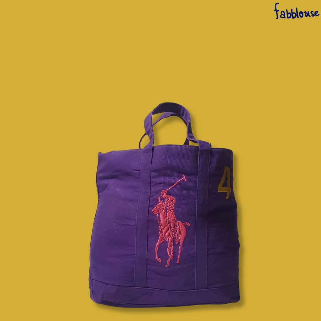 Polo Ralph Lauren Purple Medium Tote Bag