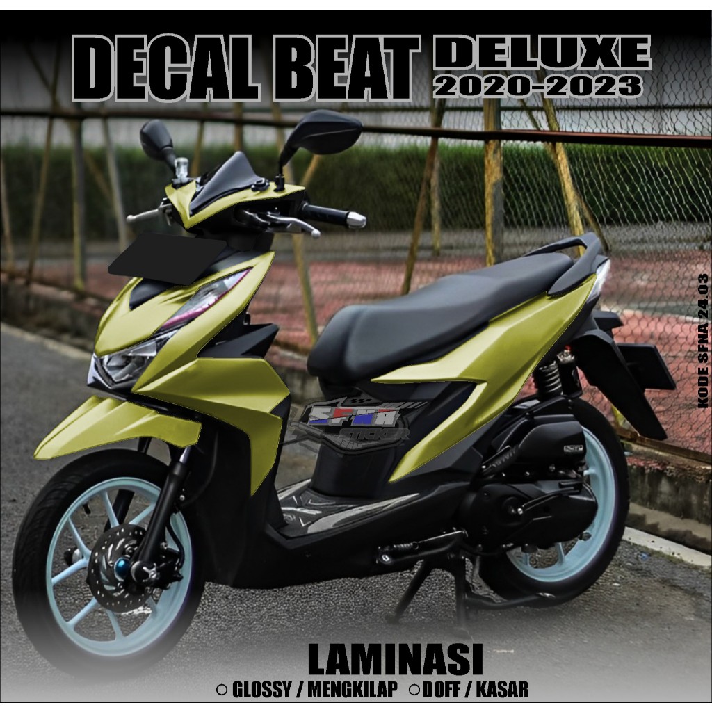 TERBARU Sticker Decal Full body Beat 2020 -2023 Aksesoris Motor Stiker Beat POLOS Lis Variasi Beat F