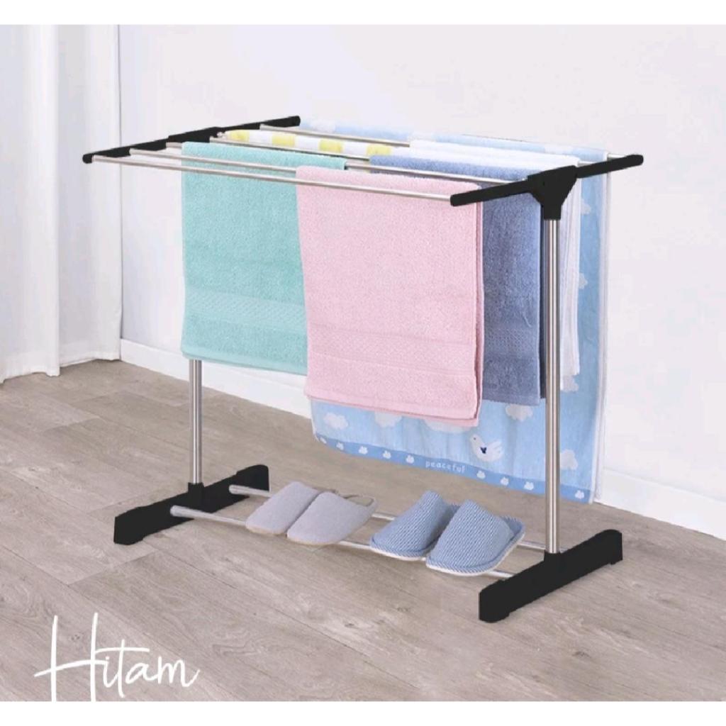 Jemuran Baju Stainless Jemuran Baju Lipat Rak Jemuran Pakaian Towel Hanger Bahan Stainless Steel