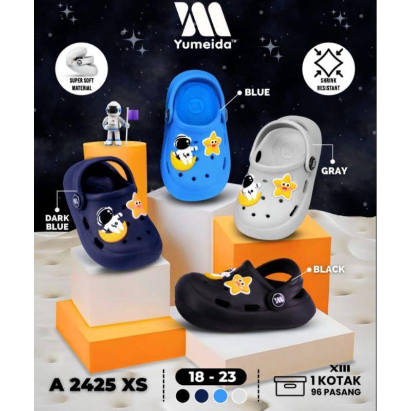 Sandal Collin, Yumeida  A-2425 XS sandal collin Motif Astronot tali belakang, sandal collin anak cow