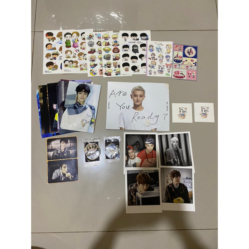 Merchandise KPOP EXO Polaroid Sticker Official Unofficial Preloved