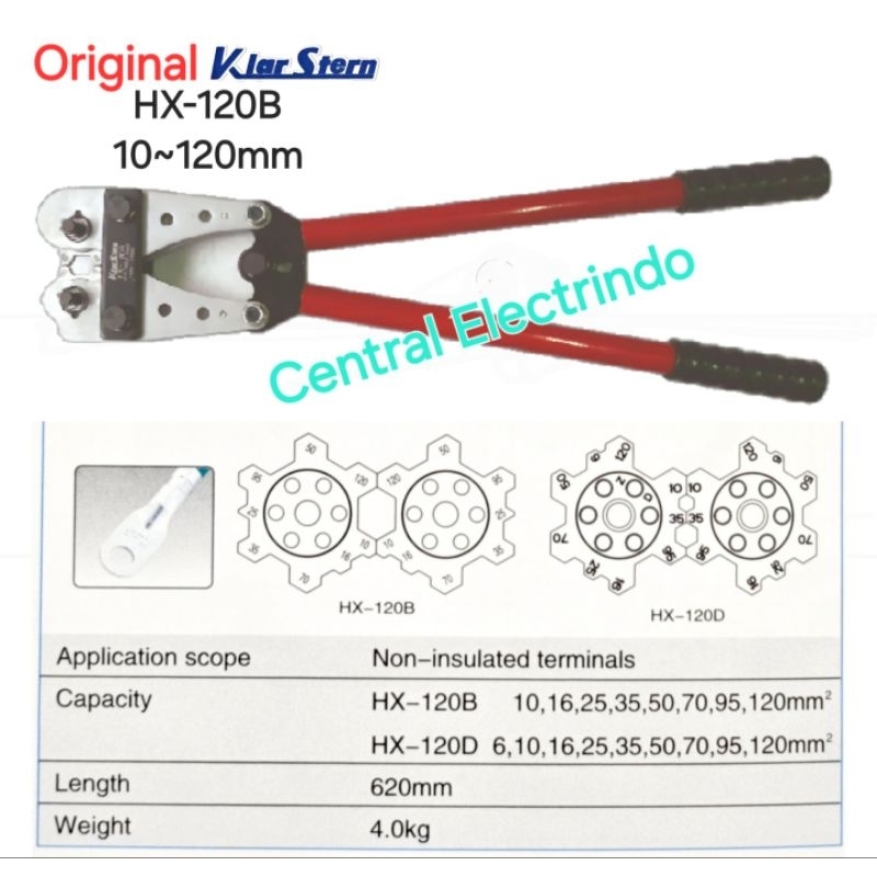 Tang Skun HX-120B (10~120mm) Tang Press Skun Manual.