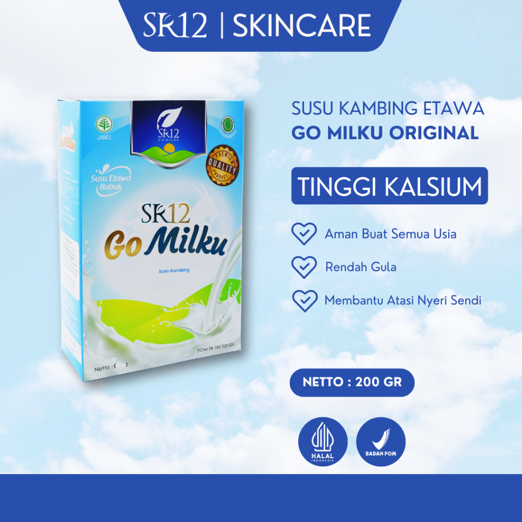 

Go Milku SR12 Original 200gr Susu Kambing Etawa Meningkatkan Kesehatan Tulang Menyehatkan Lambung