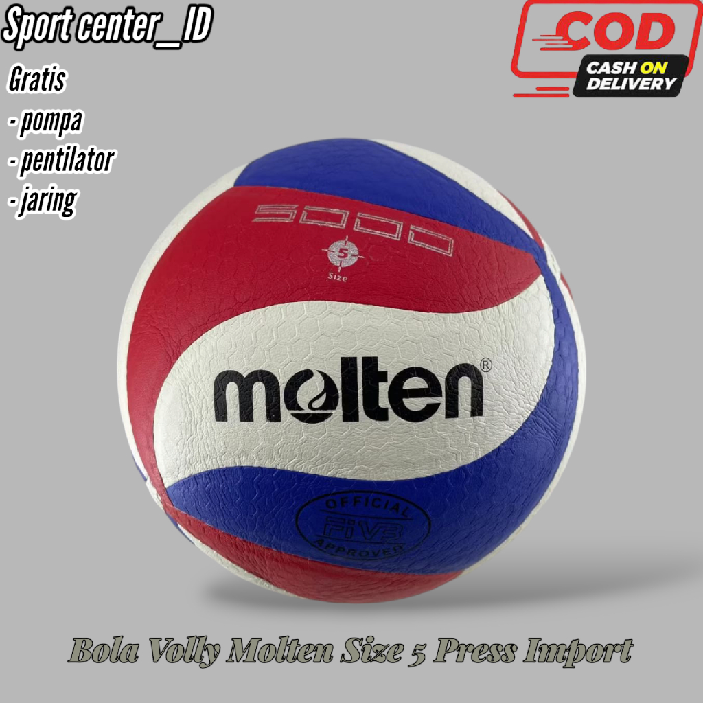 Molten Bola Volly Voli Molten VSM500 Original Size 5 Bola Indoor Outdoor