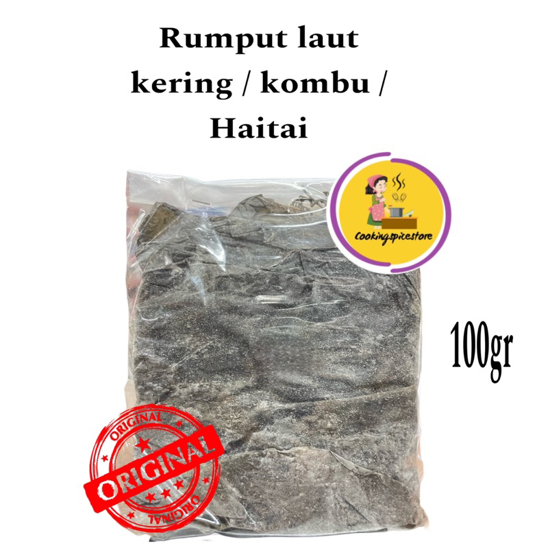 

Rumput Laut Kering Kombu Dashima Dried Seaweed Haitai 100gr