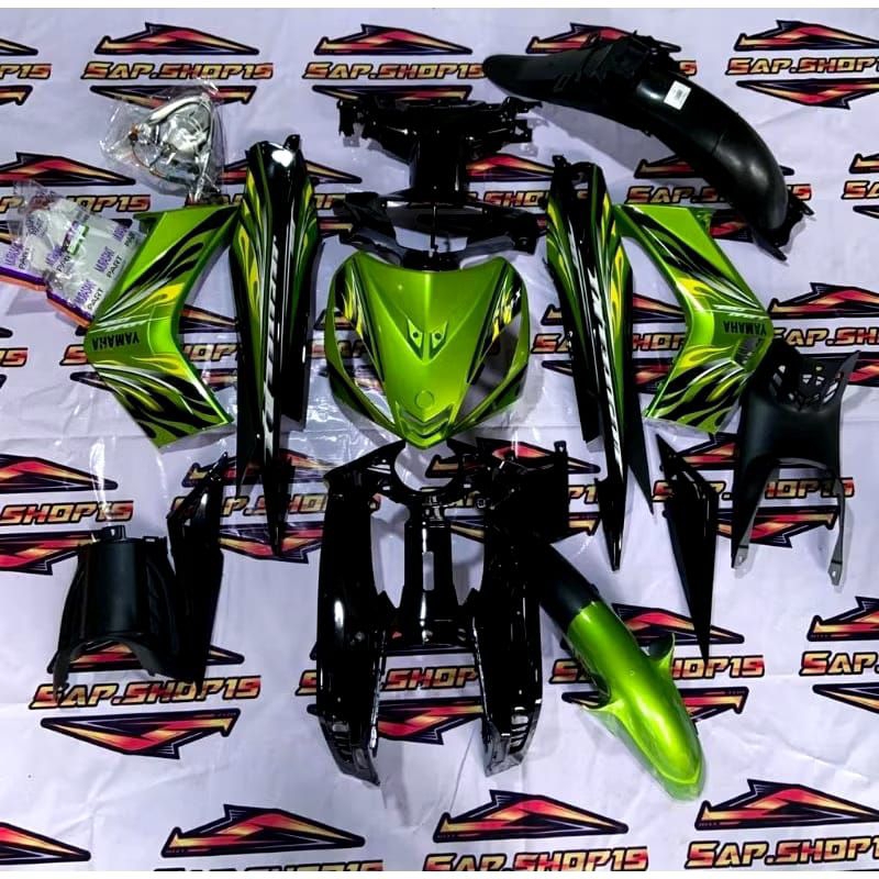 PAKET FULL BODY KASAR HALUS+LAMPU JUPITER MX LAMA HIJAU HITAM