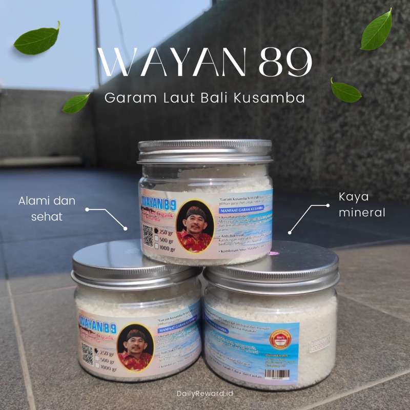 

Wayan 89 Garam Laut Organik / Organic Sea Salt Bali Kusamba 250g