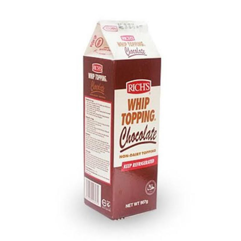 

rich whip topping chocolate 907 gr