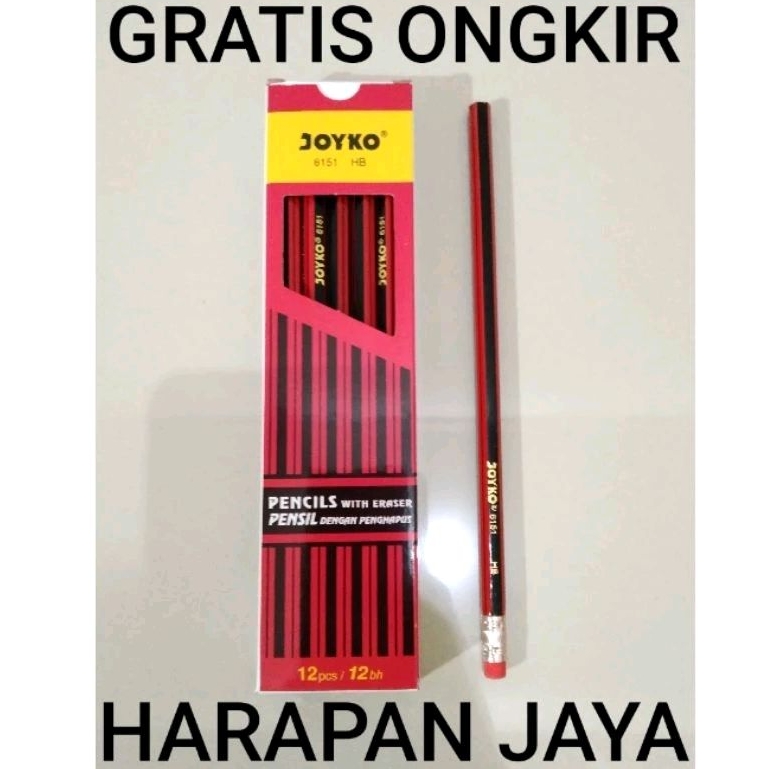 

Pensil Penghapus 6151 HB JOYKO Per Lusin ( ISI 12 PCS )