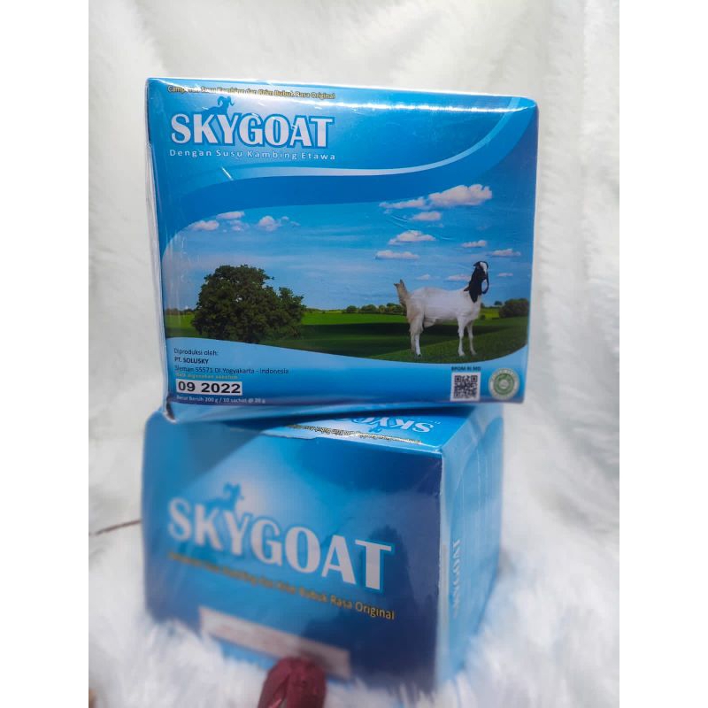 

SKYGOAT - SUSU KAMBING ETAWA Bubuk SKY GOAT Vanilla Propolis 1 Box isi 8 Sachet