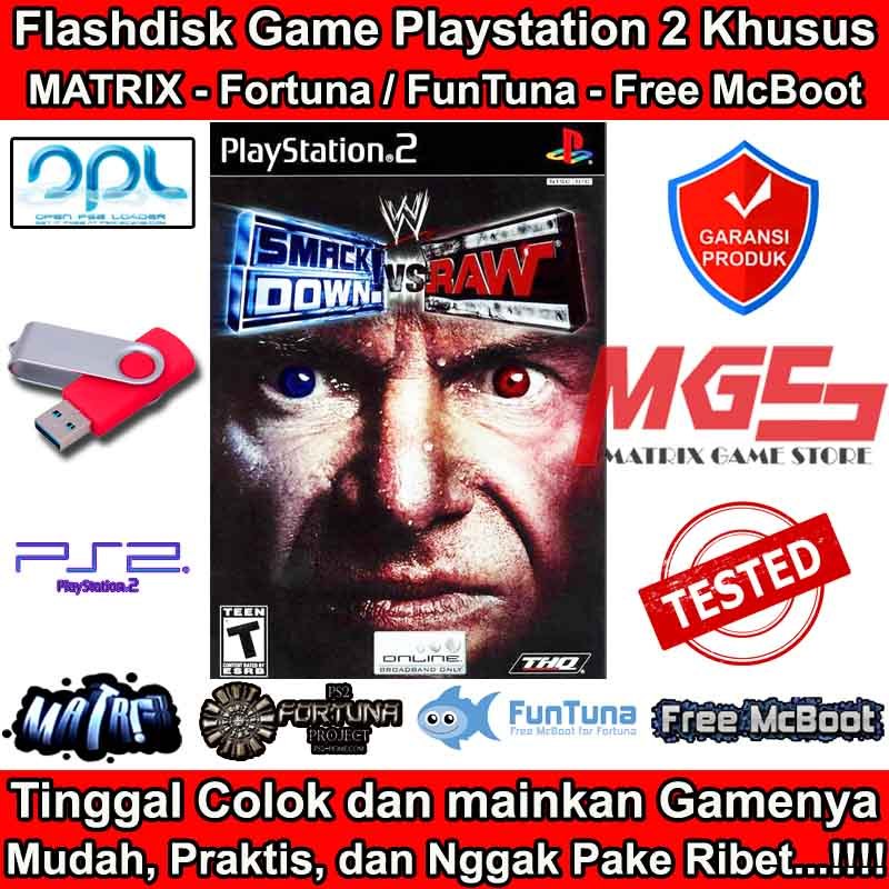 Flashdisk Game PS2 PS 2 WWE Smackdown Smack Down vs Raw