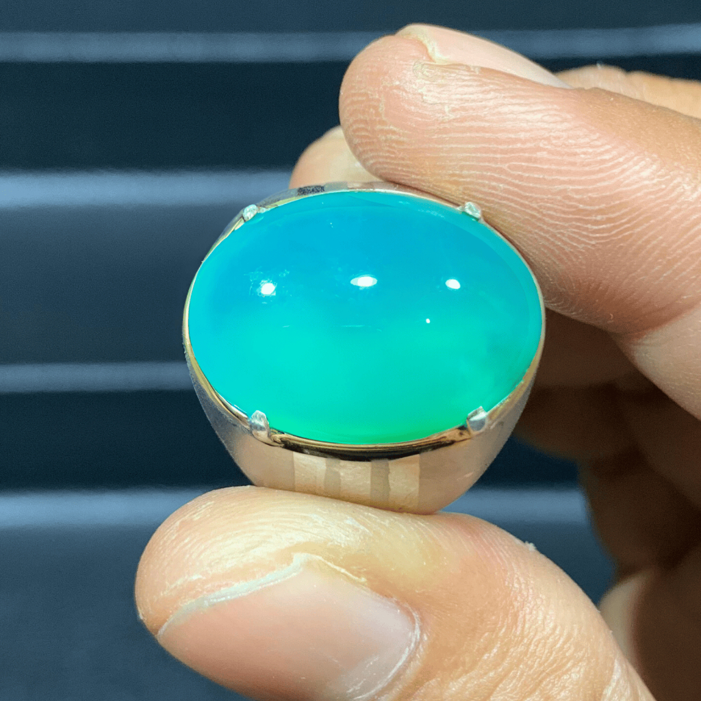 Bacan Doko Mejiko Giwang Ring Perak Handmade