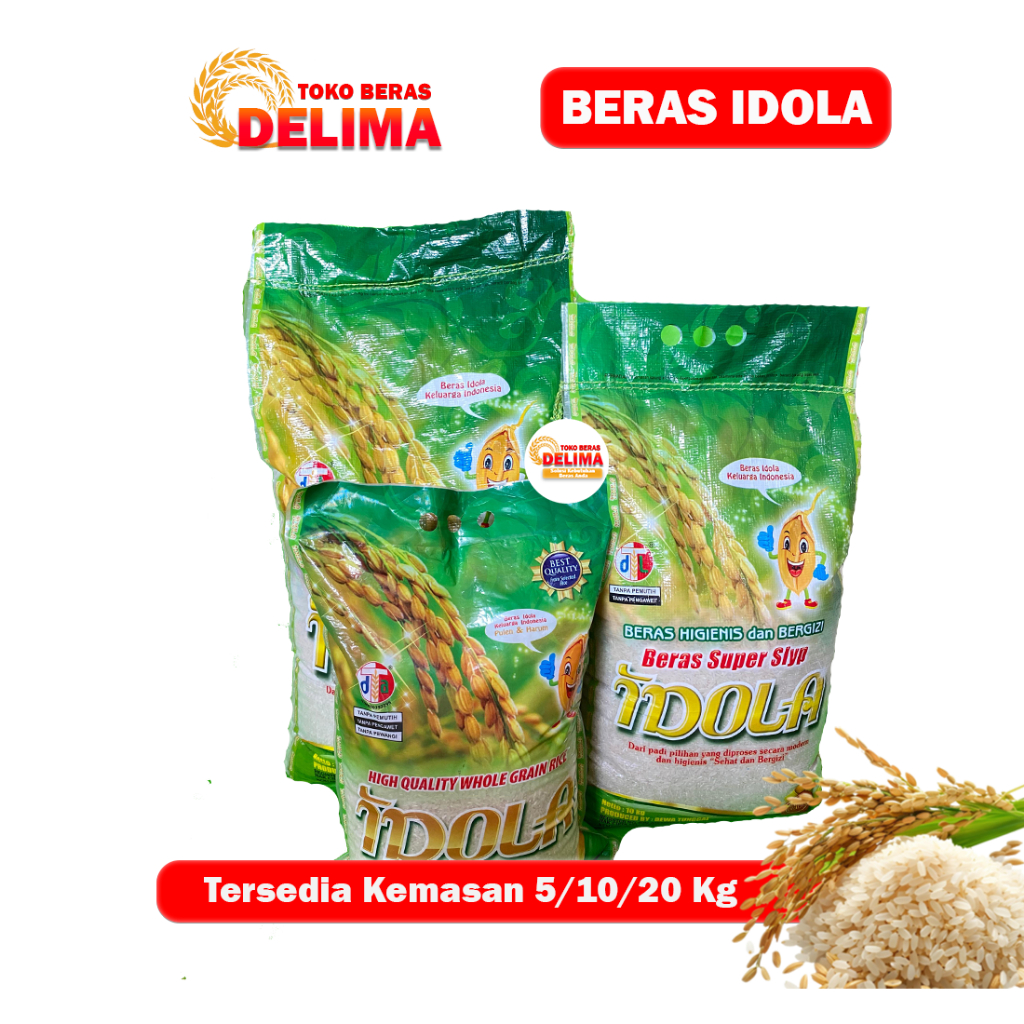 

BERAS PREMIUM IDOLA - Hijau Kemasan 5/10/20Kg