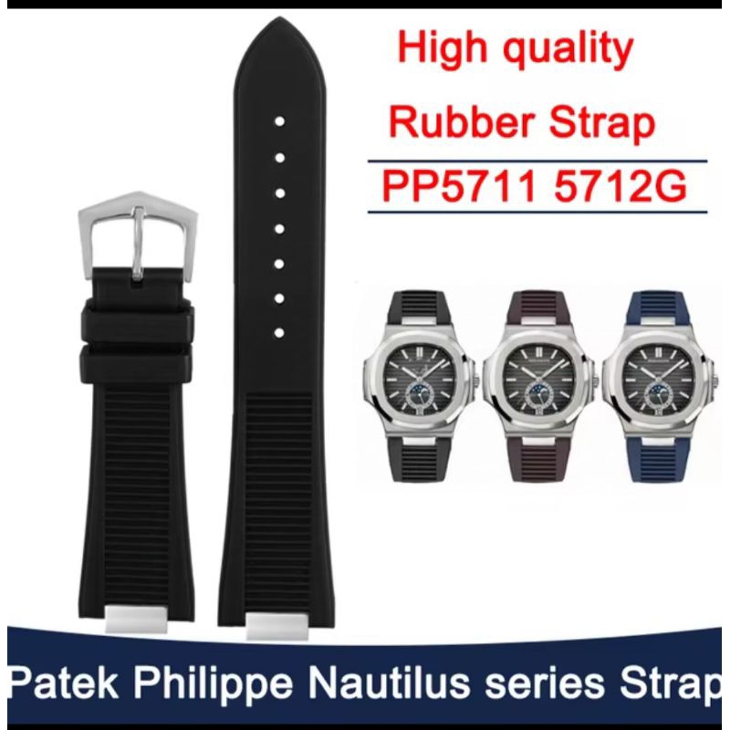 Tali Jam Tangan Patek Philipe Rubber Strap Patek Philipe PP5711 5712G